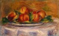 Melocotones en un plato bodegón Pierre Auguste Renoir